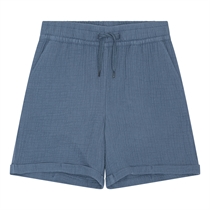 BIRKHOLM Muslin Shorts Indigo Blå
